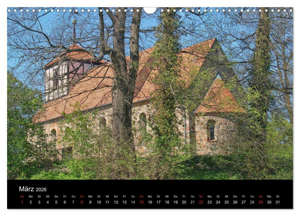 Dorfkirchen in Brandenburg (CALVENDO Wandkalender 2026)