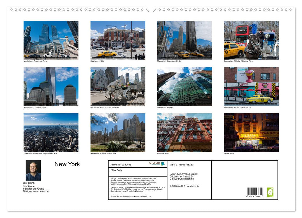 New York (CALVENDO Wandkalender 2026)