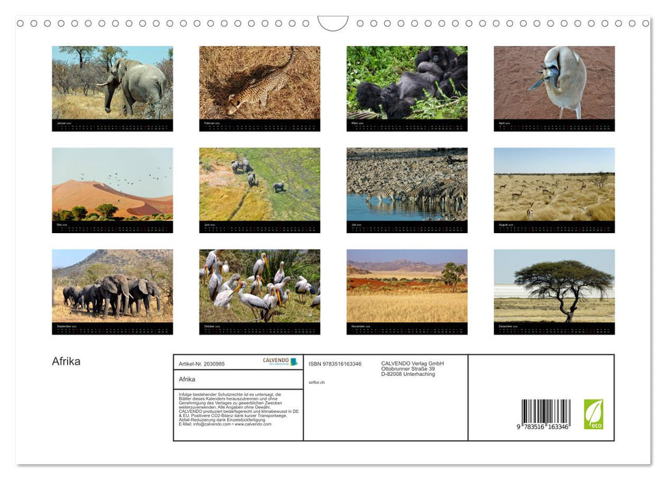 Afrika (CALVENDO Wandkalender 2026)