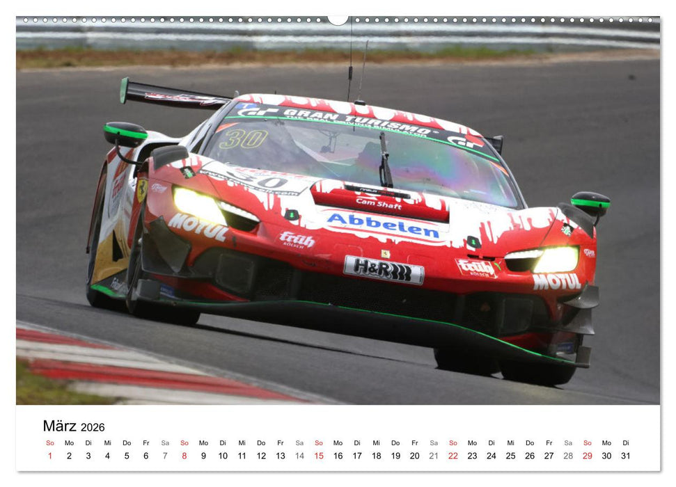 Supersportwagen auf der Rennstrecke (CALVENDO Premium Wandkalender 2026)