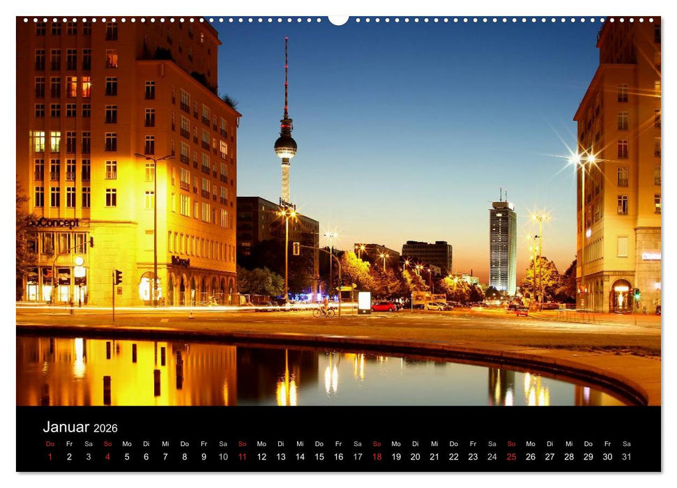 BERLIN ZUR BLAUEN STUNDE (CALVENDO Premium Wandkalender 2026)