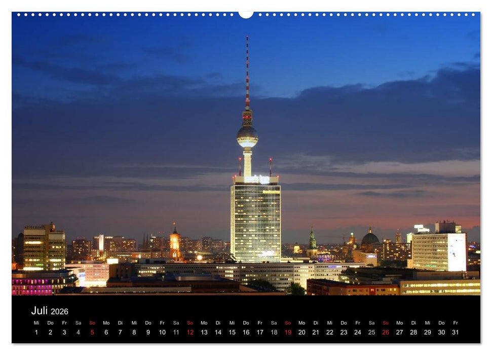 BERLIN ZUR BLAUEN STUNDE (CALVENDO Premium Wandkalender 2026)
