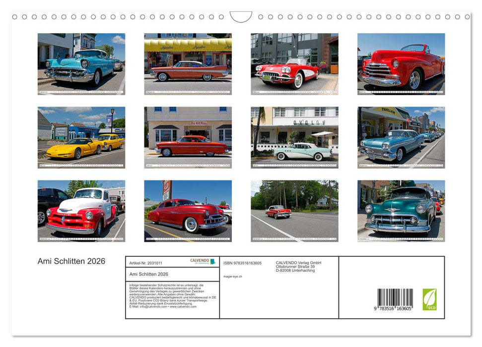 Ami Schlitten 2026 (CALVENDO Wandkalender 2026)