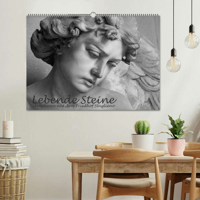 Lebende Steine - Skulpturen auf dem Friedhof Staglieno (CALVENDO Wandkalender 2026)