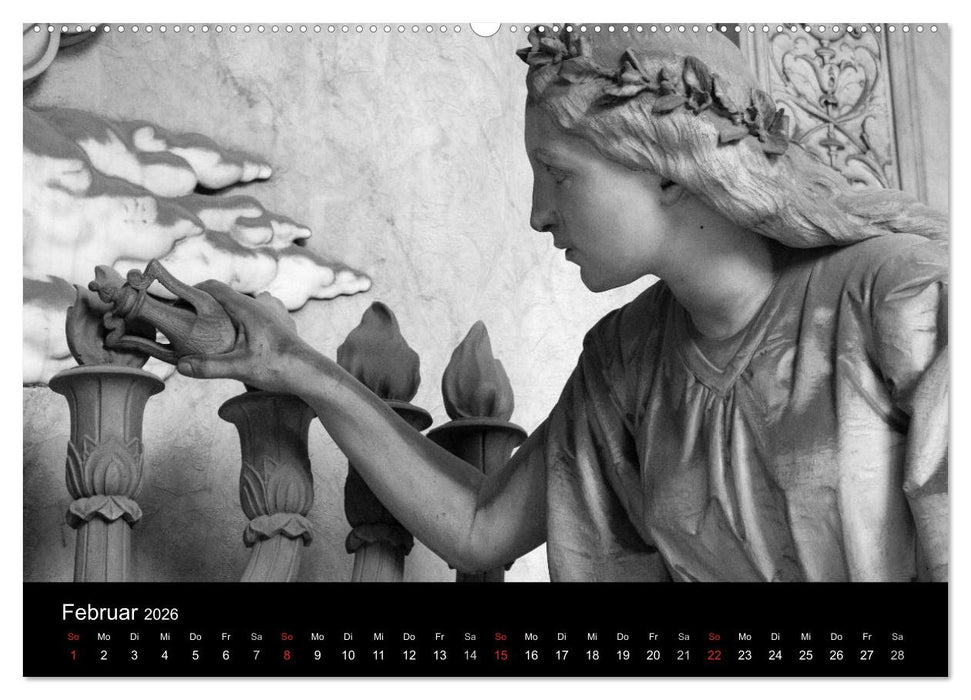 Lebende Steine - Skulpturen auf dem Friedhof Staglieno (CALVENDO Wandkalender 2026)