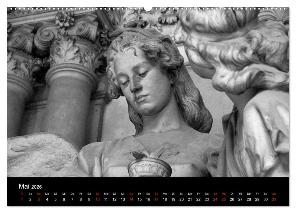Lebende Steine - Skulpturen auf dem Friedhof Staglieno (CALVENDO Wandkalender 2026)
