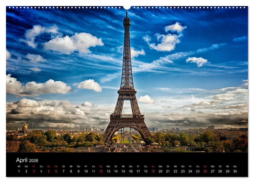 Paris - Impressionen einer Weltstadt (CALVENDO Premium Wandkalender 2026)