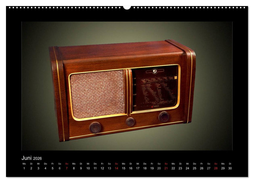 Dampfradios - Antike Radios mit Patina (CALVENDO Premium Wandkalender 2026)