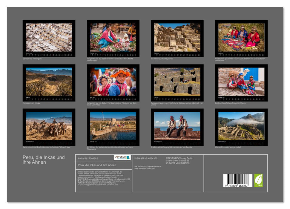 Peru, die Inkas und ihre Ahnen (CALVENDO Premium Wandkalender 2026)