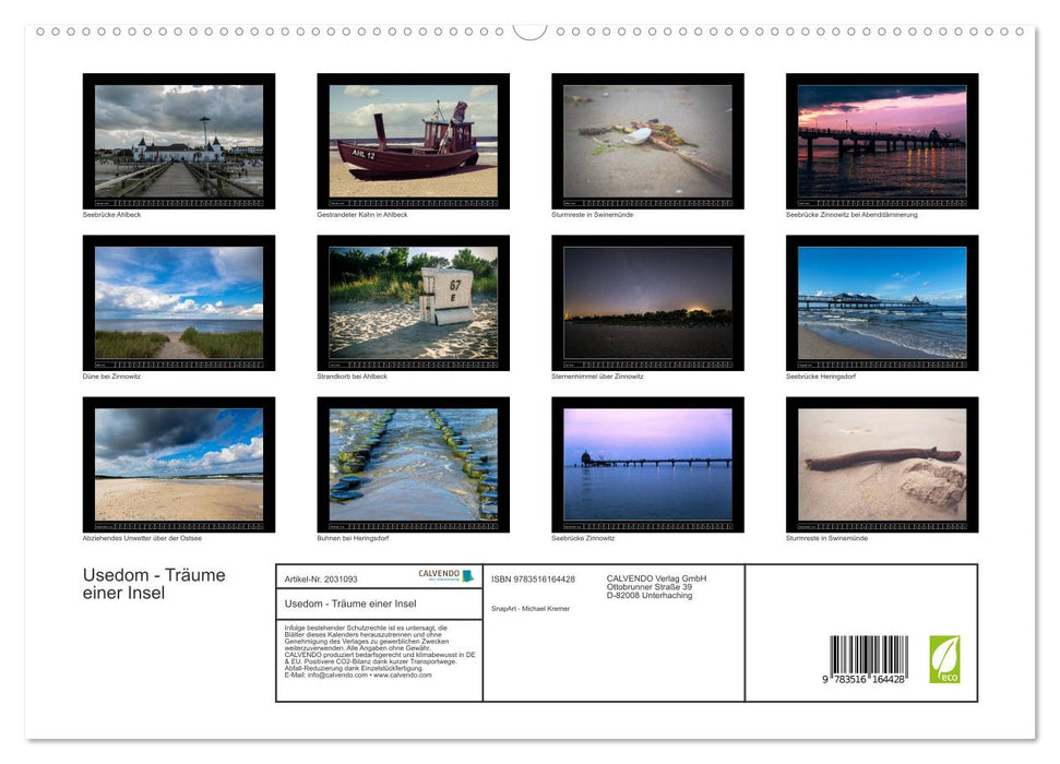 Usedom - Träume einer Insel (CALVENDO Premium Wandkalender 2026)