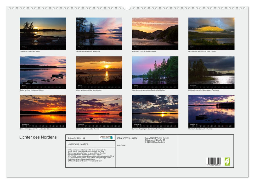 Lichter des Nordens (CALVENDO Wandkalender 2026)