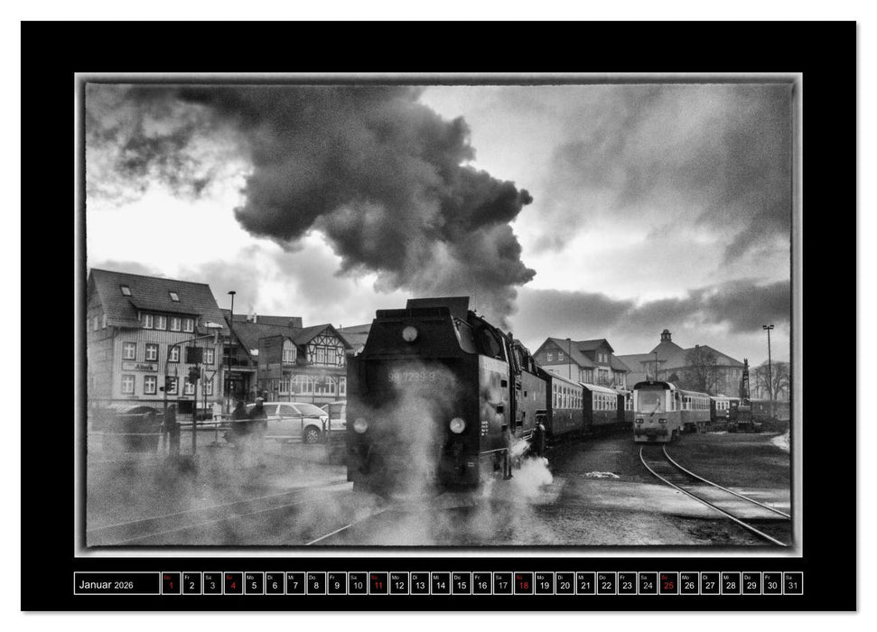 Unter Dampf - Eisenbahnromantik im Harz (CALVENDO Wandkalender 2026)
