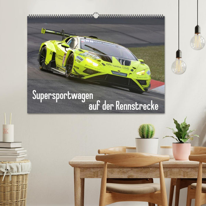 Supersportwagen auf der Rennstrecke (CALVENDO Wandkalender 2026)