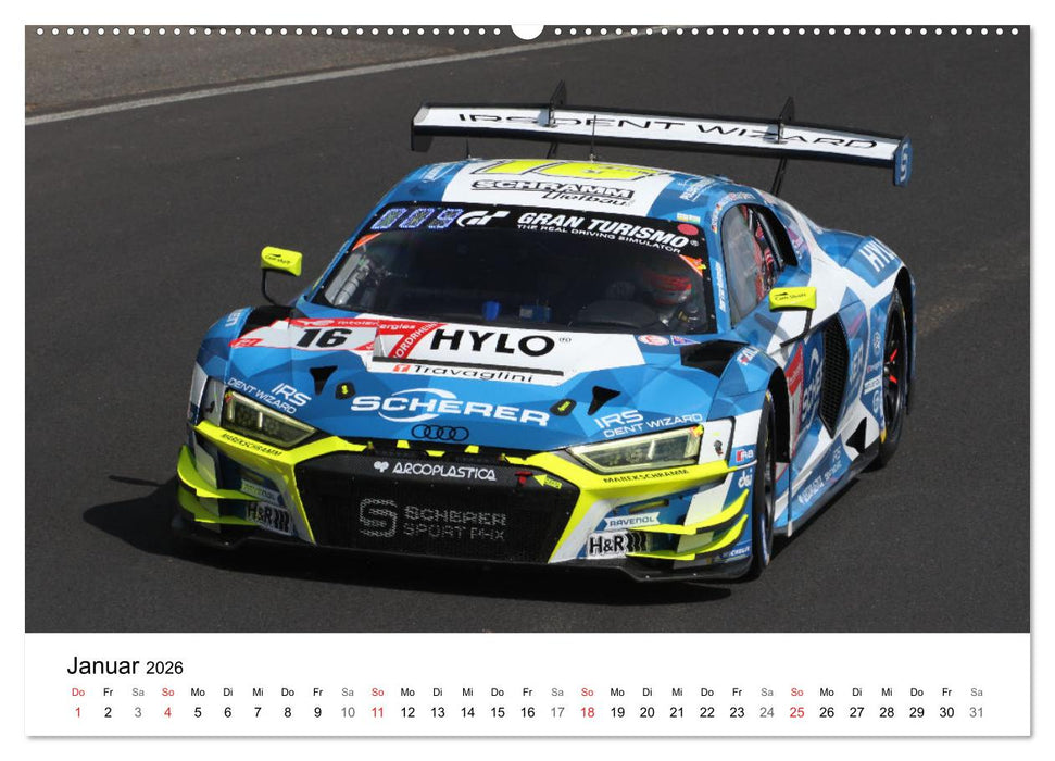 Supersportwagen auf der Rennstrecke (CALVENDO Wandkalender 2026)
