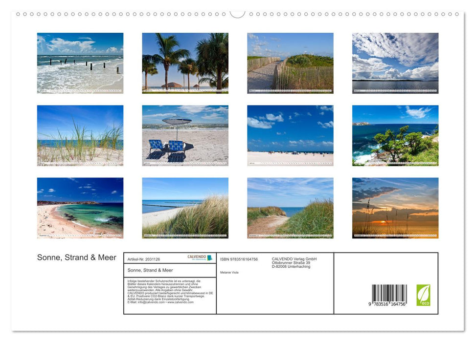 Sonne, Strand & Meer (CALVENDO Premium Wandkalender 2026)