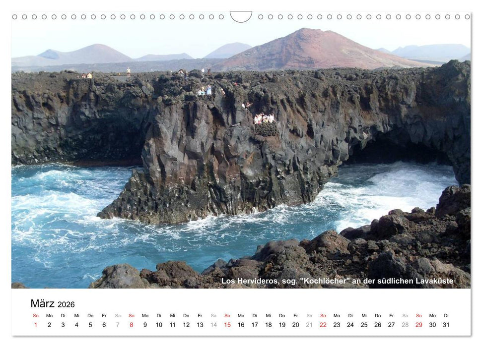 Die Canarischen Inseln - Lanzarote (CALVENDO Wandkalender 2026)