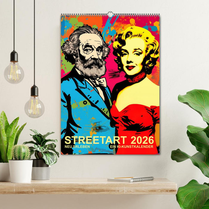 STREETART Neu Erleben Ein KI-Kunstkalender (CALVENDO Wandkalender 2026)