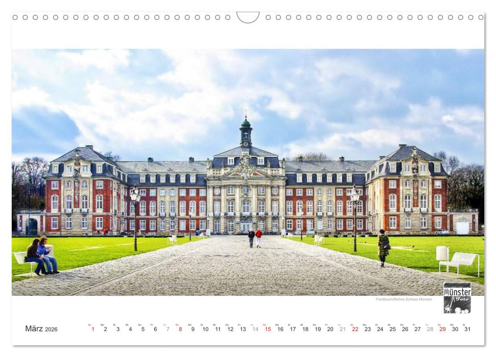 MÜNSTER :: Ansichten einer lebenswerten Stadt (CALVENDO Wandkalender 2026)