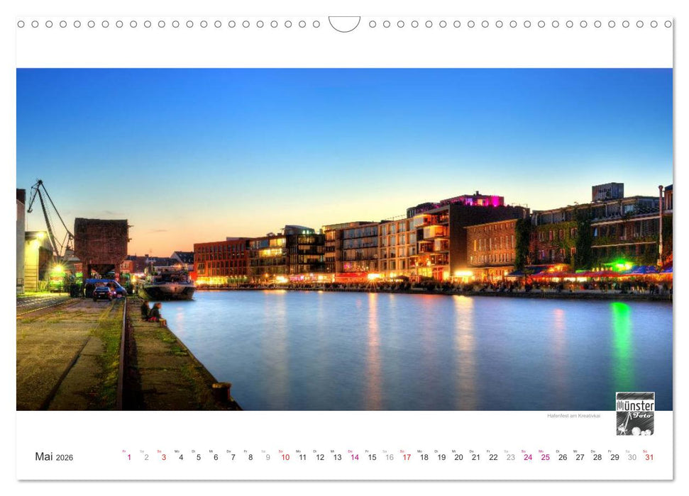 MÜNSTER :: Ansichten einer lebenswerten Stadt (CALVENDO Wandkalender 2026)