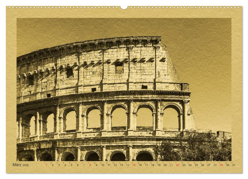 Rom-Ein Kalender im Zeitungsstil (CALVENDO Premium Wandkalender 2026)