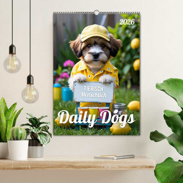 Daily Dogs – Tierisch menschlich (CALVENDO Wandkalender 2026)