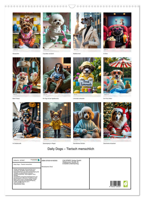 Daily Dogs – Tierisch menschlich (CALVENDO Wandkalender 2026)