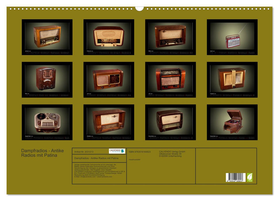 Dampfradios - Antike Radios mit Patina (CALVENDO Wandkalender 2026)