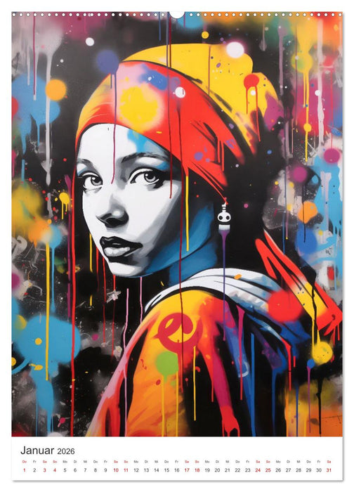 STREETART Neu Erleben Ein KI-Kunstkalender (CALVENDO Premium Wandkalender 2026)