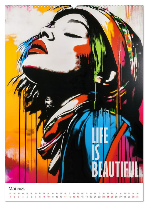 STREETART Neu Erleben Ein KI-Kunstkalender (CALVENDO Premium Wandkalender 2026)