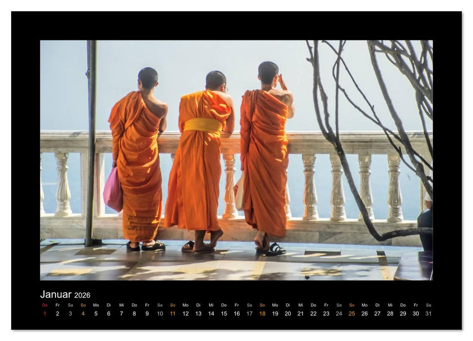 Thailand - Traumstrände und Tempel (CALVENDO Wandkalender 2026)