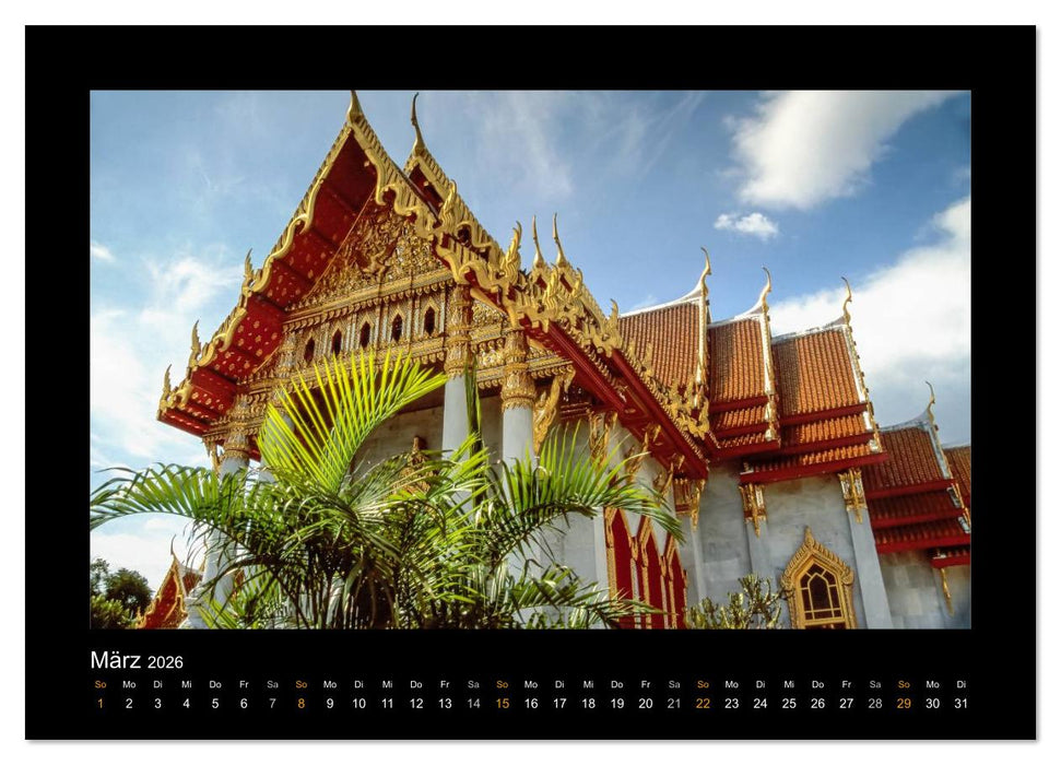 Thailand - Traumstrände und Tempel (CALVENDO Wandkalender 2026)
