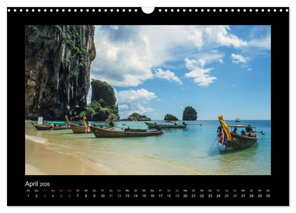 Thailand - Traumstrände und Tempel (CALVENDO Wandkalender 2026)