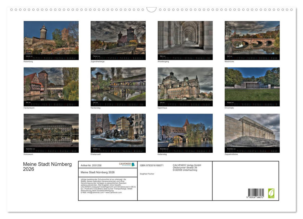 Meine Stadt Nürnberg 2026 (CALVENDO Wandkalender 2026)