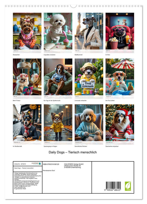 Daily Dogs – Tierisch menschlich (CALVENDO Premium Wandkalender 2026)