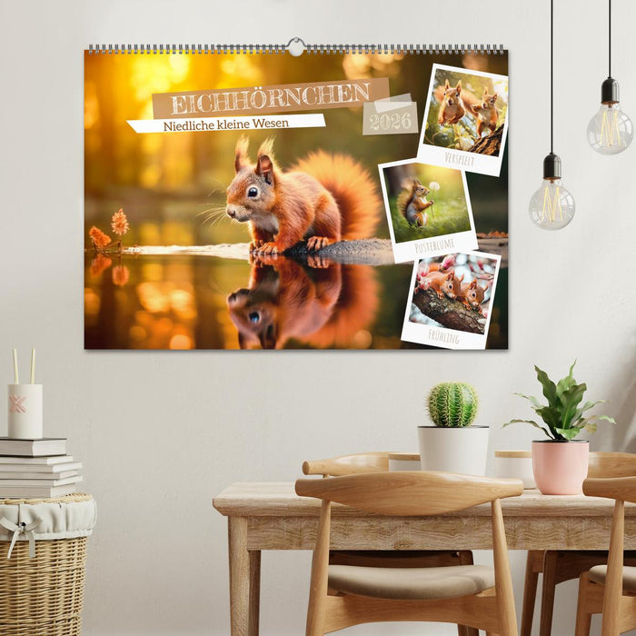 EICHHÖRNCHEN Niedliche kleine Wesen (CALVENDO Wandkalender 2026)