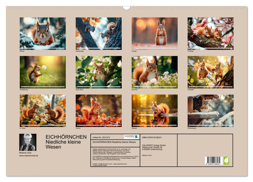 EICHHÖRNCHEN Niedliche kleine Wesen (CALVENDO Wandkalender 2026)