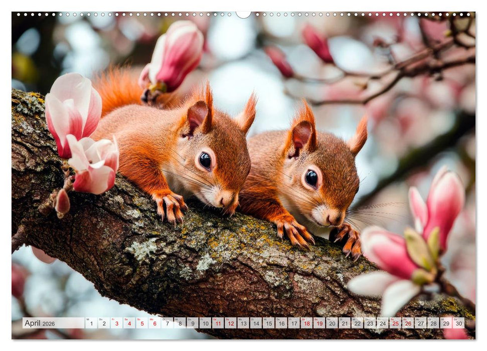 EICHHÖRNCHEN Niedliche kleine Wesen (CALVENDO Wandkalender 2026)