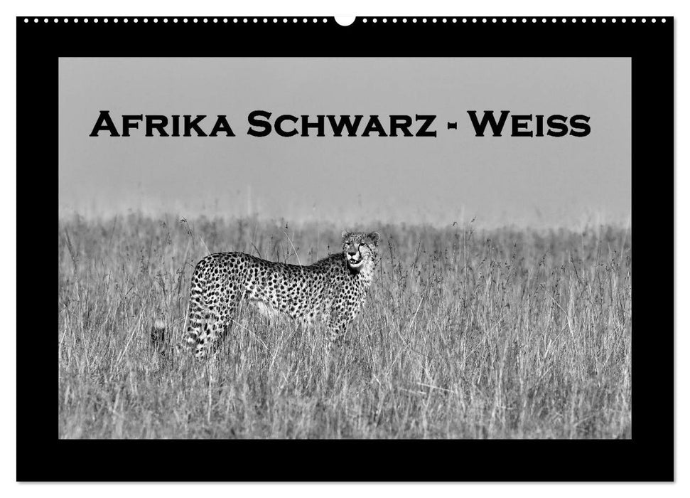 Afrika Schwarz - Weiss (CALVENDO Wandkalender 2026)