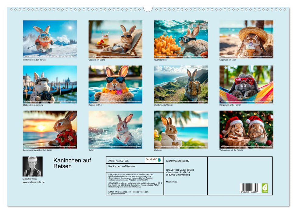 Kaninchen auf Reisen (CALVENDO Wandkalender 2026)