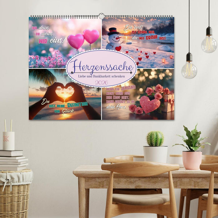 HERZENSSACHE Liebe und Dankbarkeit schenken (CALVENDO Wandkalender 2026)