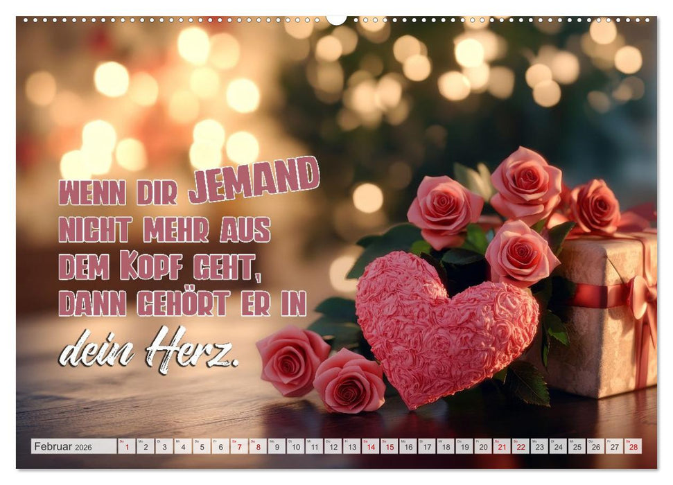 HERZENSSACHE Liebe und Dankbarkeit schenken (CALVENDO Wandkalender 2026)