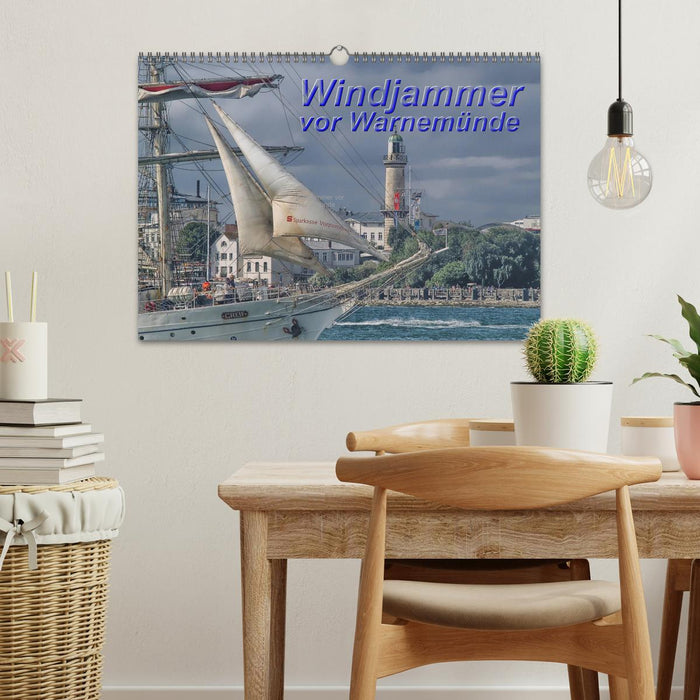 Windjammer vor Warnemünde (CALVENDO Wandkalender 2026)