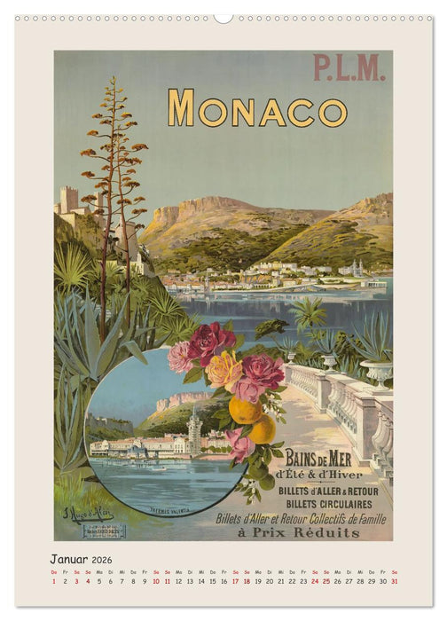 Die goldene Ära des Reisens (CALVENDO Premium Wandkalender 2026)