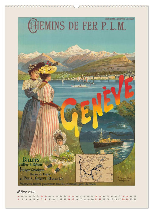 Die goldene Ära des Reisens (CALVENDO Premium Wandkalender 2026)