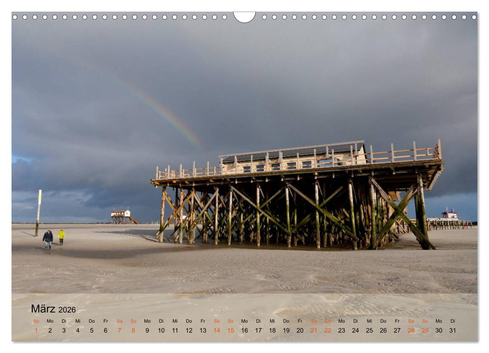 am strand von SANKT PETER-ORDING (CALVENDO Wandkalender 2026)
