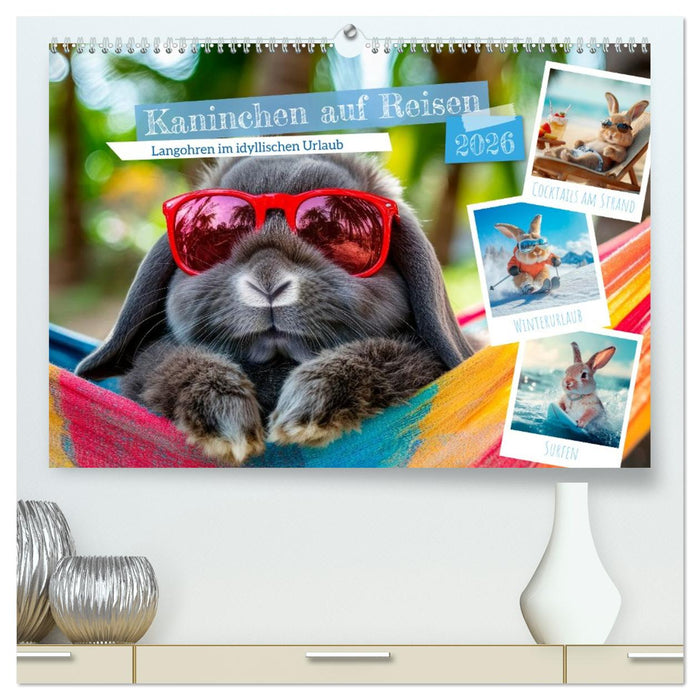 Kaninchen auf Reisen (CALVENDO Premium Wandkalender 2026)