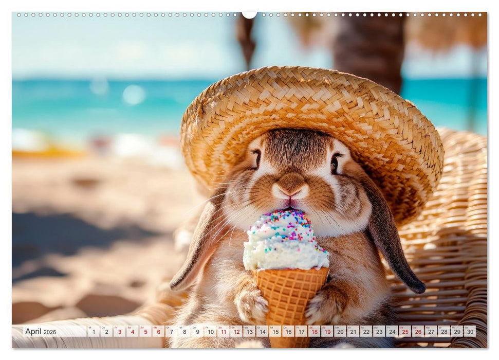 Kaninchen auf Reisen (CALVENDO Premium Wandkalender 2026)