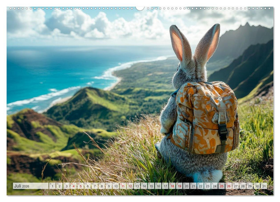 Kaninchen auf Reisen (CALVENDO Premium Wandkalender 2026)