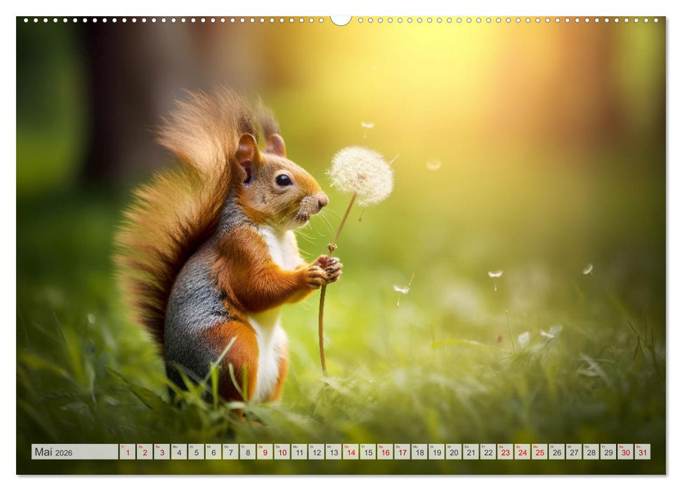 EICHHÖRNCHEN Niedliche kleine Wesen (CALVENDO Premium Wandkalender 2026)