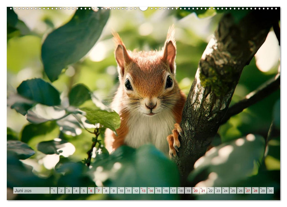 EICHHÖRNCHEN Niedliche kleine Wesen (CALVENDO Premium Wandkalender 2026)